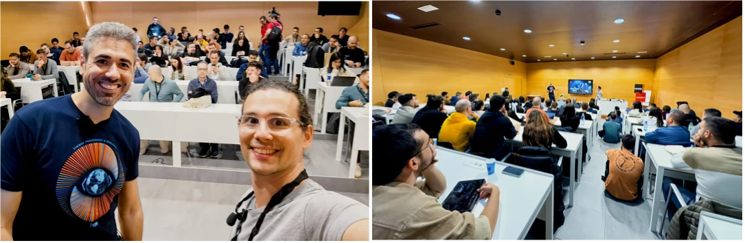 Photo collage from our talk